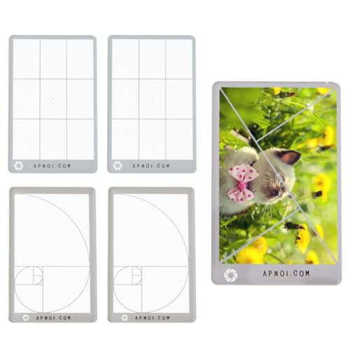 DICOSMETIC 6Pcs 3 Styles Composition Viewfinder Acrylic View Finder Clear