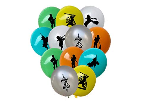 Legend of Zelda Birthday Party Supplies, Balloons for Legend of Zelda Theme Birthday Party, Includes 6 Styles Printed Ideal for Kids Baby Shower Party Decorations Favors (Pack of 36)