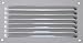 Grille métal horizontale à auvent DMO - Blanc - L. 140 mm x l. 50 mm