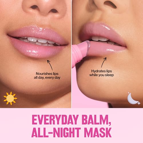 Image of Revlon Glimmer Lip Treat Balm + Mask, 004 Lavender Vanilla, 0.4 fl oz | Overnight peptide lip treatment. Doubles as daily balm & all-night lip mask. Hydrates for softer, plumper-looking lips.