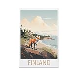 Jdjdu Finnland Vintage Reiseposter Geschenk Wanddekoration 