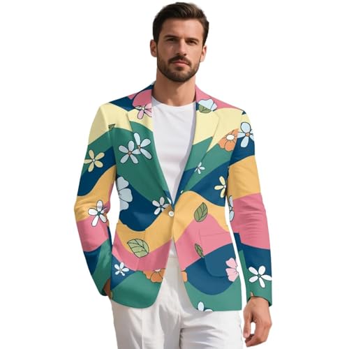 Men's Suit Jacket, Blazer, Sport Coat One Button Dress Coat Business Soft Jacket for Casual and Formal Occasions
