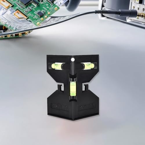 Horizontal Fence Post Level with 3 Bubble Levels (Black)