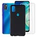 Produktbild HHUAN Hülle + Panzerglas Schutzfolie für ZTE Blade A7s 2020 (6.50"), HD Displayschutzfolie und Schwarz Weiche Silikon TPU Bumper Schutzhülle, [stoß- und Kratzfest] Cover Case - Black