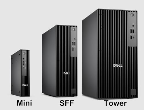 Image of Dell Pro Slim QCS1250 SFF Desktop (Replaces OptiPlex SFF), Intel Ultra 7-265K, 64GB DDR5, 4TB NVMe SSD, WiFi 6E, BT, USB-C, HDMI /DP, Windows 11 Pro, Small Form Factor Business PC - Black