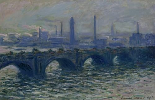 Art mural Claude Monet Pont de Waterloo affiche peinture abstraite 60x90