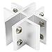 Aexit 11mm Cross Fall Protection Type 4 Ways Aluminum Glass Clamp Clip Door Hinge Safety Clips for Shower