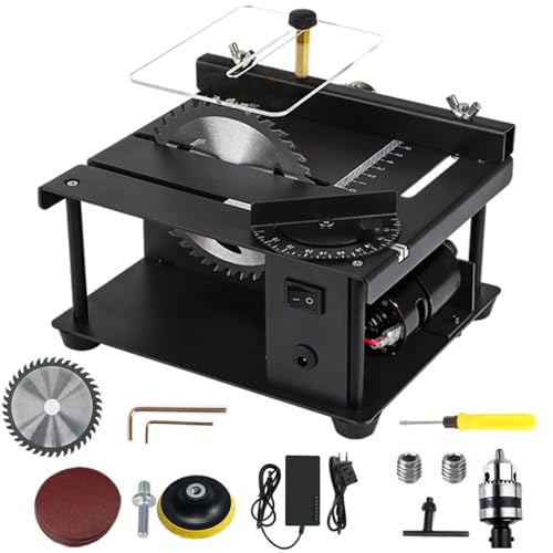 PROMARKA 200W Portable Table Saw for Woodworking Mini Multi Functional Mitre Saw