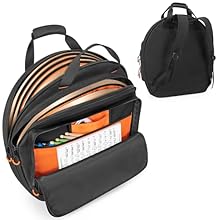 Superior Protection: This cymbal bag is designed with thick padding to ensure your precious cymbals are well-protected during transport, whether you're heading to a gig or storing them at home. Convenient Storage: With multiple compartments and pocke...