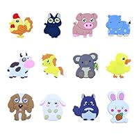 12PCS Fridge Magnets for Kids, Animal Refrigerator Magnets, Cute Cartoon Magnetic Animals Set, Fridge Magnet for Kid Early Development Preschool Learning, for Refrigerator, Whiteboard, Home, Classroom