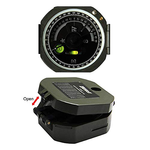 Compas fluorescent pour camping doté d'un mesureur de carte mécanique précis - 4