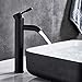 Matte Black Basin Sink Faucet Single Lever Hot Cold Faucet Deck Mounted Brass Bathroom Mixer Single Hole Faucet