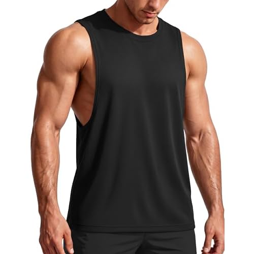 TACVASEN Men's Muscle Tank Tops Dry Fit Workout Shirts Gym Sleeveless Shirts Bodybuilding Athletic Training Running