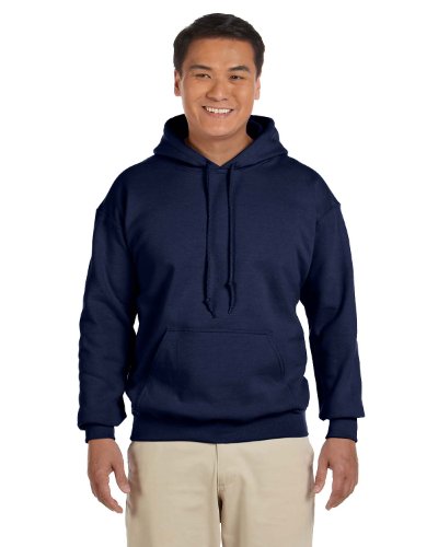 Gildan Blank Hoodie - Hooded Sweatshirt - Unisex Style 18500 Adult Pullover Navy - Thumbnail 2
