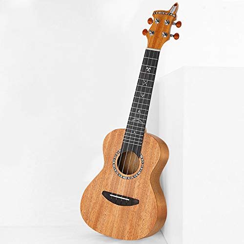 23 Zoll Ukulele, Mahagoni Tragbare Ukulele Ukulele Viersaitige Kleine Gitarre, Mit Klaviertasche Bedienungsanleitung Tuner Musik-Kit, Geeignet FüR Erwachsene AnfäNger,23-Inch-F Cover