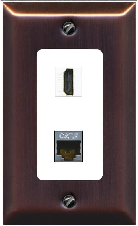 Vista 35 de RiteAV Placa de pared HDMI y Cat7 - 1 cuadrilla [negro/marfil]