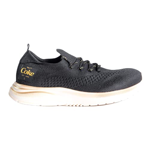 Tênis Coca-Cola Shoes, X-Fly Ibiza, adulto-unissex, Preto/Dourado, 35