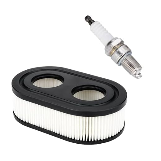 Tool Parts Oval Air Filter with Spark Plug for Troy-Bilt TB110 TB115 TB200 TB230 TB330 TB370 Walk-Behind Lawn Mower : Garden & Outdoor