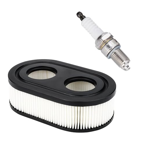 593260 Tool Parts Oval Air Filter with Spark Plug for Troy-Bilt TB110 TB115 TB200 TB230 TB330 TB370 Walk-Behind Lawn Mower : Garden & Outdoor by RARELEMON - Used condition - US$9.58
