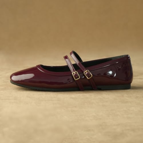 Image of Theater Bianca Mary Jane Shoes for Women with Double Buckle Straps, Bow Accent and Soft Cushioned Insole