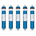 50 GPD Reverse Osmosis RO Membrane Under Sink Drinking Water Filter Purifier System, Universal Fit Replacement Cartridge for FLTMEME50, MC7, WP560018, TW30-1812-50-5 Packs