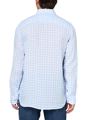Image of Tommy Hilfiger Men's Long Sleeve Casual Linen Button Down Shirts in Regular Fit