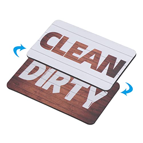 PATIKIL Dirty Clean Geschirrspüler-Magnet, Geschirrspüler, Kühlschrank, Küche, Organisation, sauberes schmutziges Schild, Magnet, braun, weiß