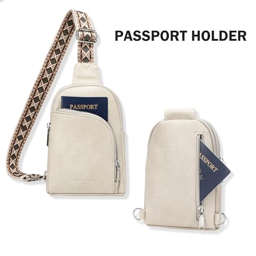 Image of INICAT Travel Sling Bag, Anti Theft Crossbody Bag for Women | RFID Blocking, 8 Card Slots, Back Zippered Pocket, Metal Zippers,Switchable Strap
