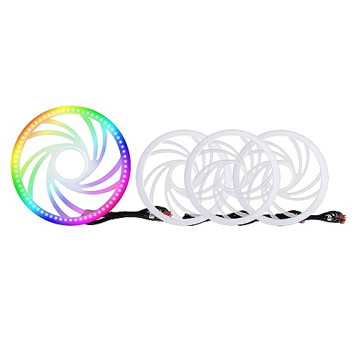 HMYC LED-Lautsprecher-Ringlichter für Autos, 15,2 cm, Abstandshalter, Innenbeleuchtung, Umgebungslicht für Türlautsprecher, Traumfarbe, Jagen, Flusstür, universelle koxiale Dekoration, dynamische HMYC LED-Lautsprecher-Ringlichter für Autos, 15,2 cm, Abstandshalter, Innenbeleuchtung, Umgebungslicht für Türlautsprecher, Traumfarbe, Jagen, Flusstür, universelle koxiale Dekoration, dynamische