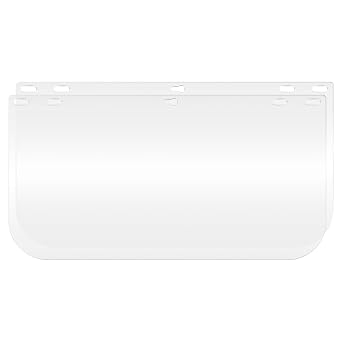FC48AF Anti-Fog Face Shield Window Replacement Visor, Universal Hole, Polycarbonate, Clear 2pcs