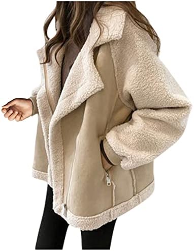 Trench Coat for Women,Winter Jackets for Women Women Winter Coats Women's Leather & Faux Leather Jackets & Coats Distressed Denim Jacket Lined Jacket Women Womens(Beige,Medium)