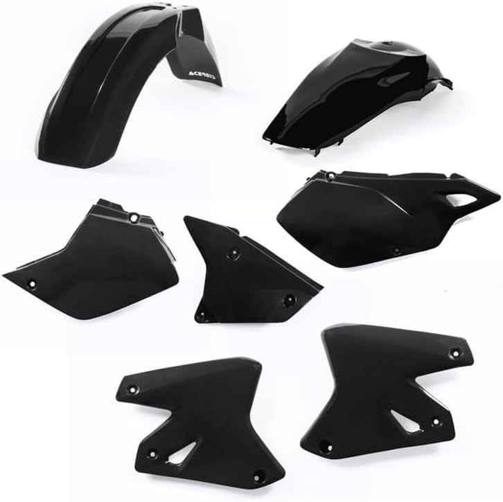 Acerbis Plastic Kit Kaw Suz For Kawasaki KLX400 (2003-2004), Suzuki DRZ400 (2000-2007), DRZ400E (2000-2023), DRZ400S (2000-2023), DRZ400SM (2000-2023) - black