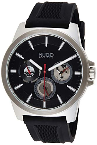 HUGO Men's Analogue Quartz Watch with Silicone Strap 1530129