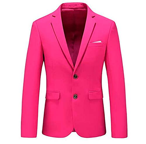 Men's Peak Lapel 2 Buttons Suit Jacket Slim Fit Prom Party Coat Wedding Dinner Coat Casual Coat