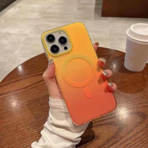 Coque magnétique jaune orange aurora laser : la solution anti-choc et induction pour iPhone 11