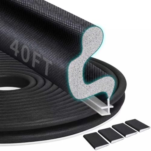 40FT Kerf Weatherstrip Door Seal, Memory Foam Sound Proof Insulation