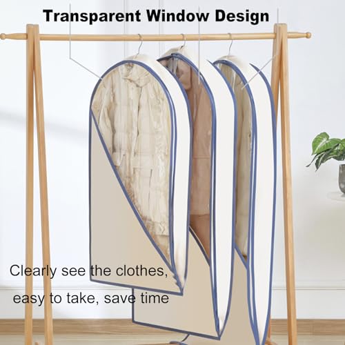 QSNYJPL Clothes Cover for Hanging, Garment Bags for Closet Storage, Garment Bags for Travel, Hanging Storage Bags, Suit Garment Covers for Hanging Clothes, Bottom Enclosed(Yellow,60x11x90 cm/24x4x35 i thumbnail 6