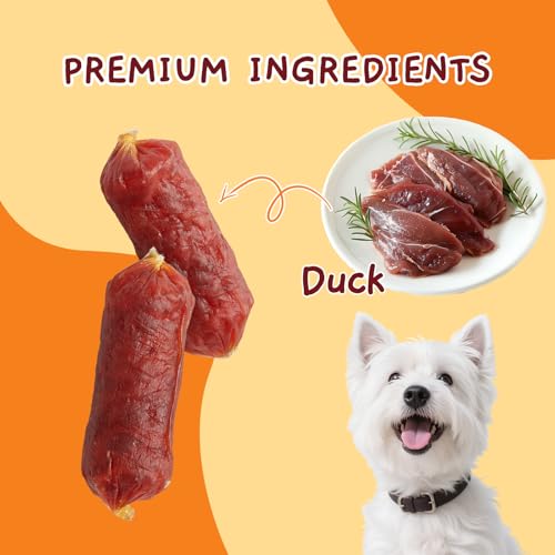 Image of Jungle Calling 66-Count Soft Duck Sausage Treats for Small & Medium Dogs