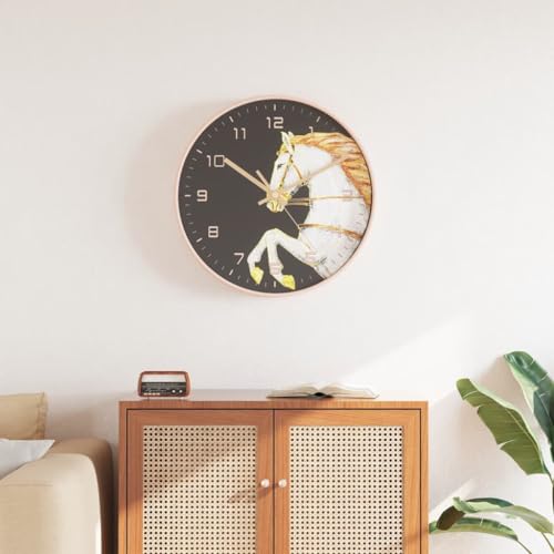 Générique - Générique Horloge Murale doré et Blanc Ø29,5 cm polystyrène et Verre,Maison & Jardin,Décorations,Horloges,Horloges murales,Or,0.7 KG,4008408