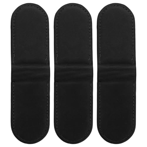 Clips para billetes Kisangel de cuero sintético negro con organizador minimalista de efectivo