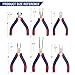 WORKPRO 6-piece Mini Pliers Set - Needle Nose, Diagonal, Long Nose, Bent Nose, End Cutting and Linesman, for Making Crafts, Repairing Electronic Devices, with Pouch