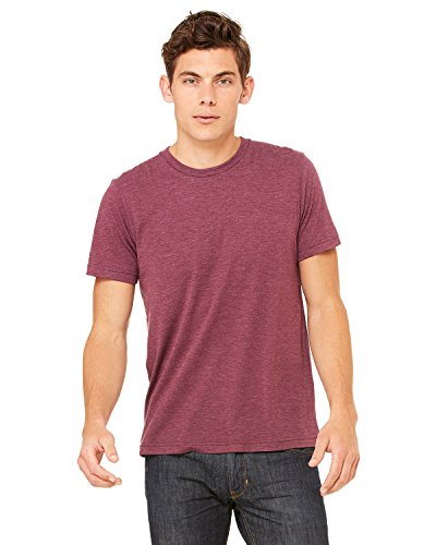 Bella+Canvas Perfect Tri-Blend Fashionable T-Shirt, Maroon Triblend, Small