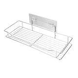 Vaguelly 1Satz Wandregal Ohne Bohren Hochwertiges Lagerregal Für Bad Und Wohnzimmer Platzsparendes Rostfreies Design Mit Einfachem Umzug