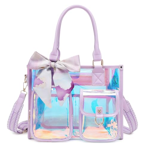 Bolso Tote Clear 12x12x6 PVC Transparente