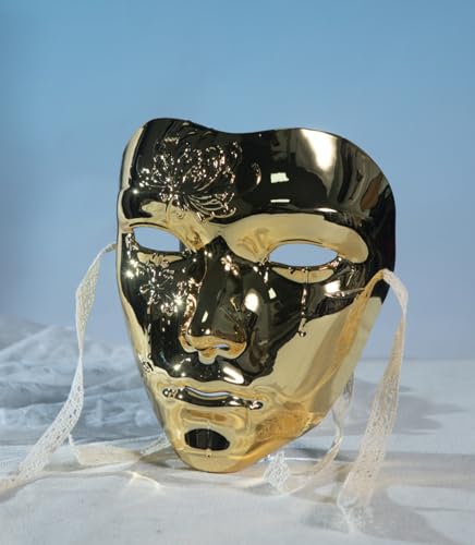 JINYEAH Full Face Masquerade Mask for Men Golden