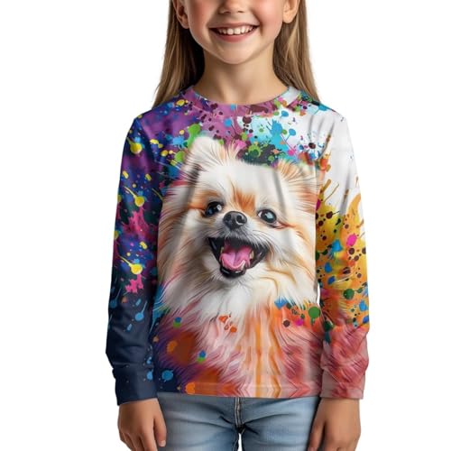 Uourmeti Kids Long Sleeve T Shirts for Girls Gym Clothes Teens Fall Tops Dressy Casual Graphic Tees4