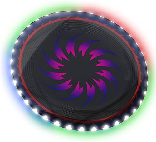 Wuvee 108 LEDs Flying Disc - Extremely Bright,Smart Modes,Auto Light Up,Rechargeable,Perfect Birthday & Camping Gift for Men/Boys/Teens/Kids,175g LEDs Ultimate Flying Disc