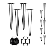 Design: Möbelbeine im Hairpin Design mit 3 Streben - Länge ca. 60 cm - Viele andere Größen verfügbar