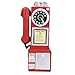 Ornamento per Telefono da Parete Dal Design retrò Vintage, Decorazione Artigianale in Resina Fatta a Mano, Ambiente Nostalgico (rosso) immagine