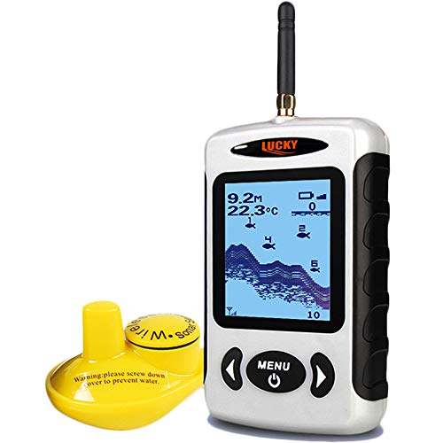 Lucky Wireless Fish Finder Sonar Sensor Portable Sonar Fishfinder LCD Display Depth Finders